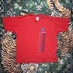 Vintage 90s Pro Player Texas Ranger Graphic T-shirt Baseball Red XXL USA Made