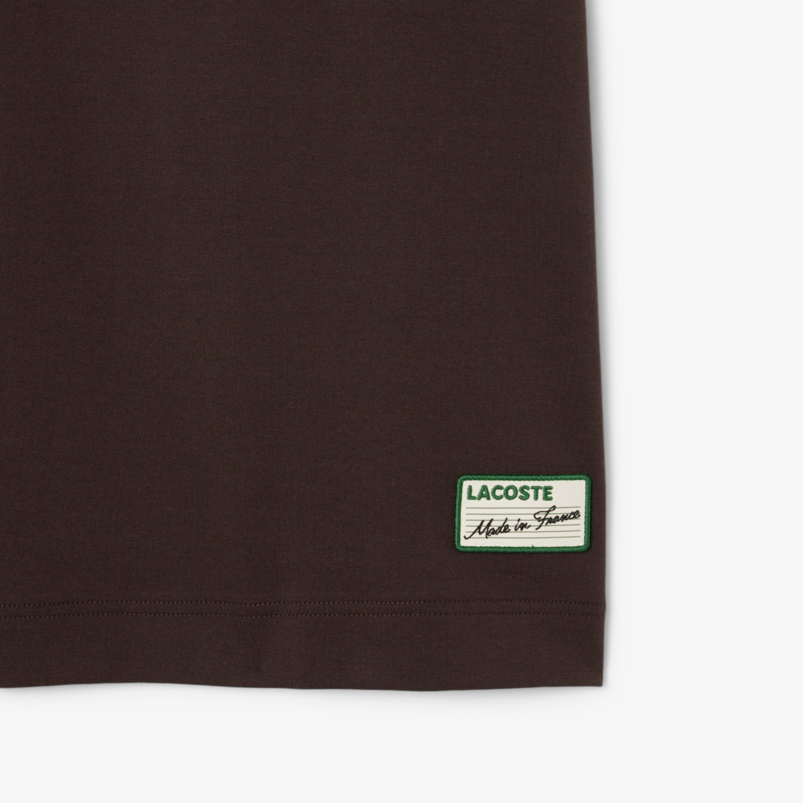 LACOSTE COTTON TIPPED CREW NECK T-SHIRT BROWN (7) 2XL RRP £75 BNWT gallery