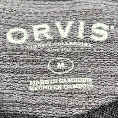 Orvis Mens Classic Collection Raglan Long Sleeve Shirt Burgundy Grey Medium