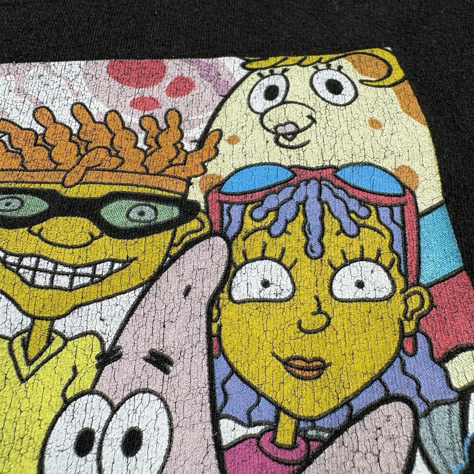 Nickelodeon T-Shirt Mens Size Large-XL* See Measurement* SpongeBob Rugrats Black gallery