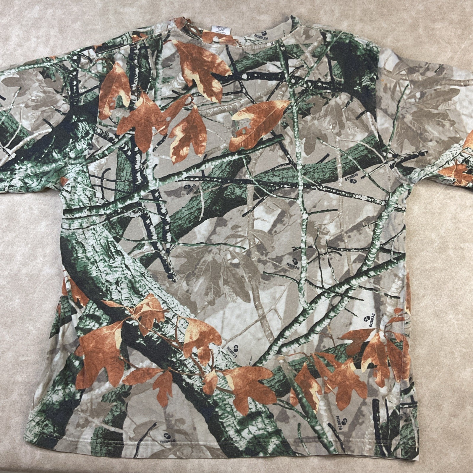 Outfitters Ridge Shirt Pocket Tee Men Sz XL Fusion 3D Camo Outdoor Hunting gallery