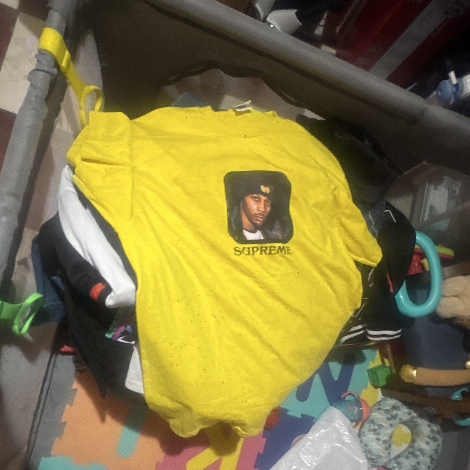 Supreme x The Simpsons Bart Graphic Yellow Cotton Crew Neck T-Shirt Men’s L gallery