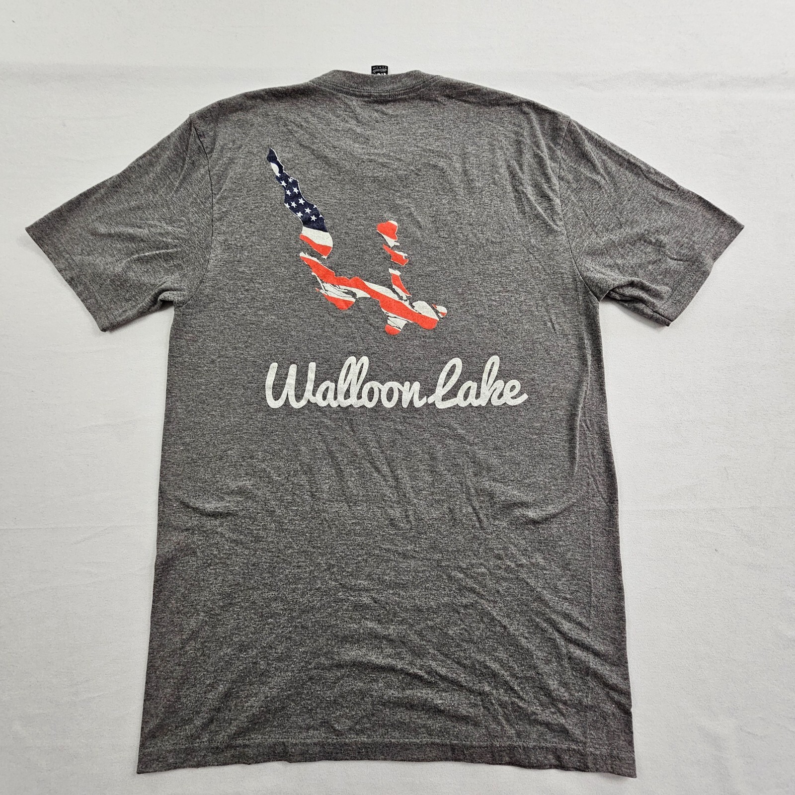 Walloon Lake MI USA District Gray Short Sleeve Tri-Blend T-Shirt Men's S gallery