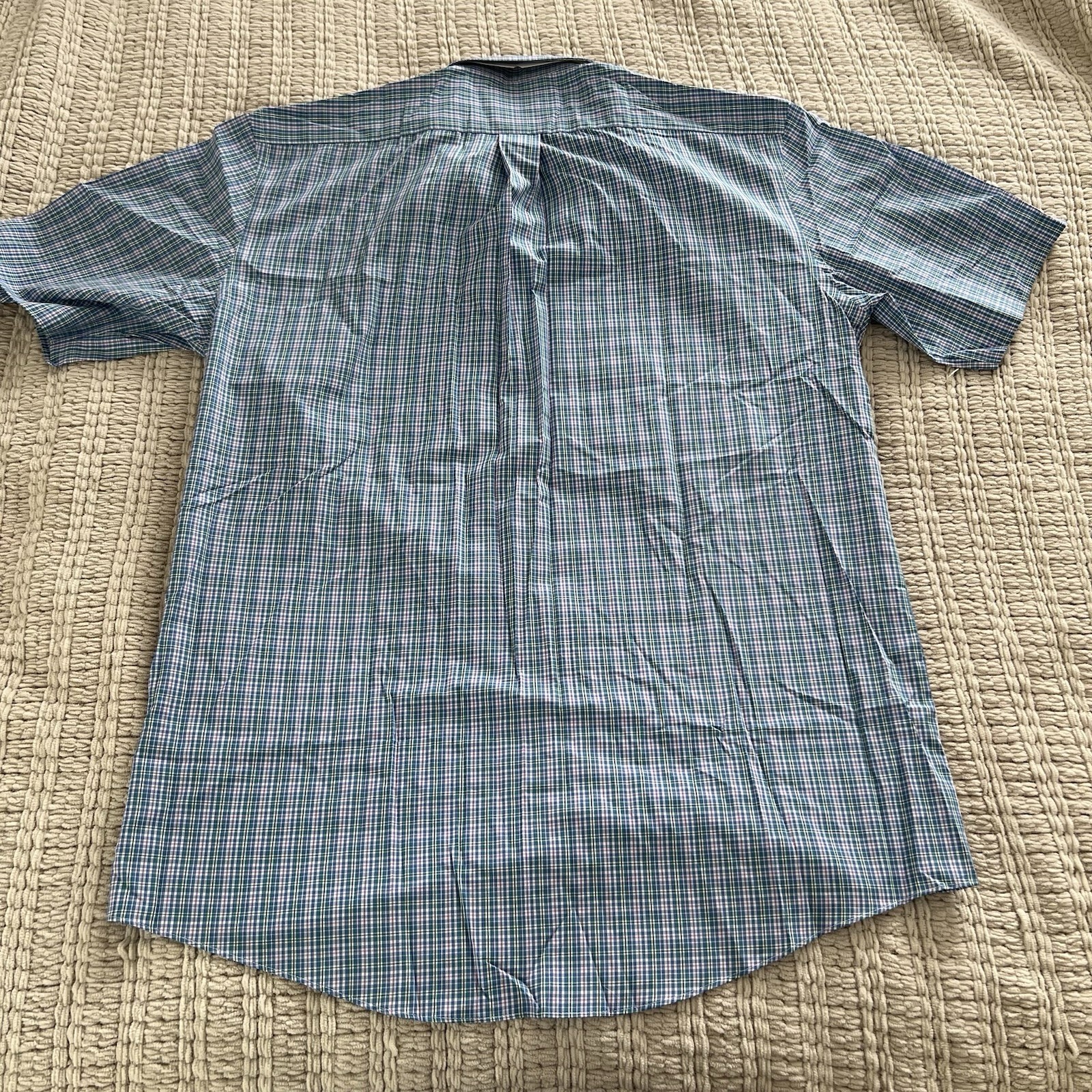 Stafford Travel Easy-Care Broadcloth Short Sleeve Plaid Shirt Size 16.5 gallery