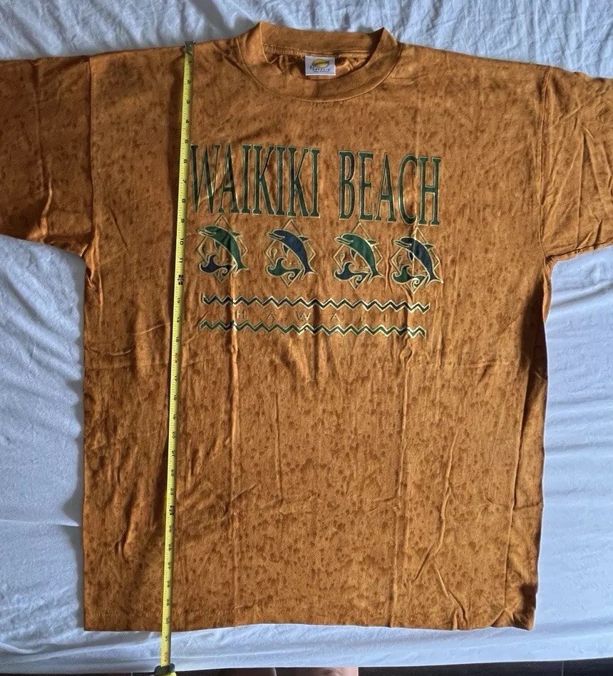 Vintage Tie-Dye Waikiki Beach T Shirt Single Stitch Unisex XL USA 90s New 24x31 gallery