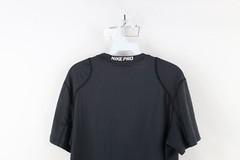Nike Pro Mens Medium Fitted Striped Knit Running Jogging Gym Training T-Shirt