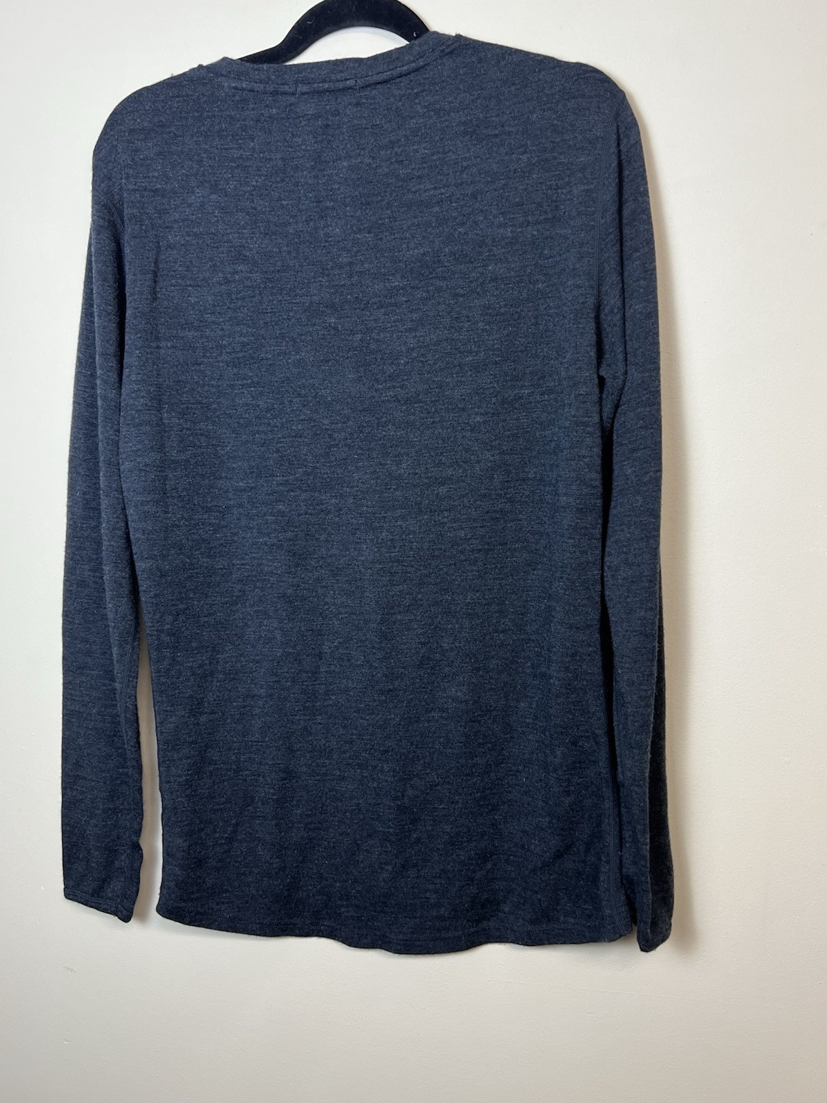 Merino Tech 100% Merino Wool Base Layer Top Mens L Dark Grey Long Sleeve 320 EUC gallery