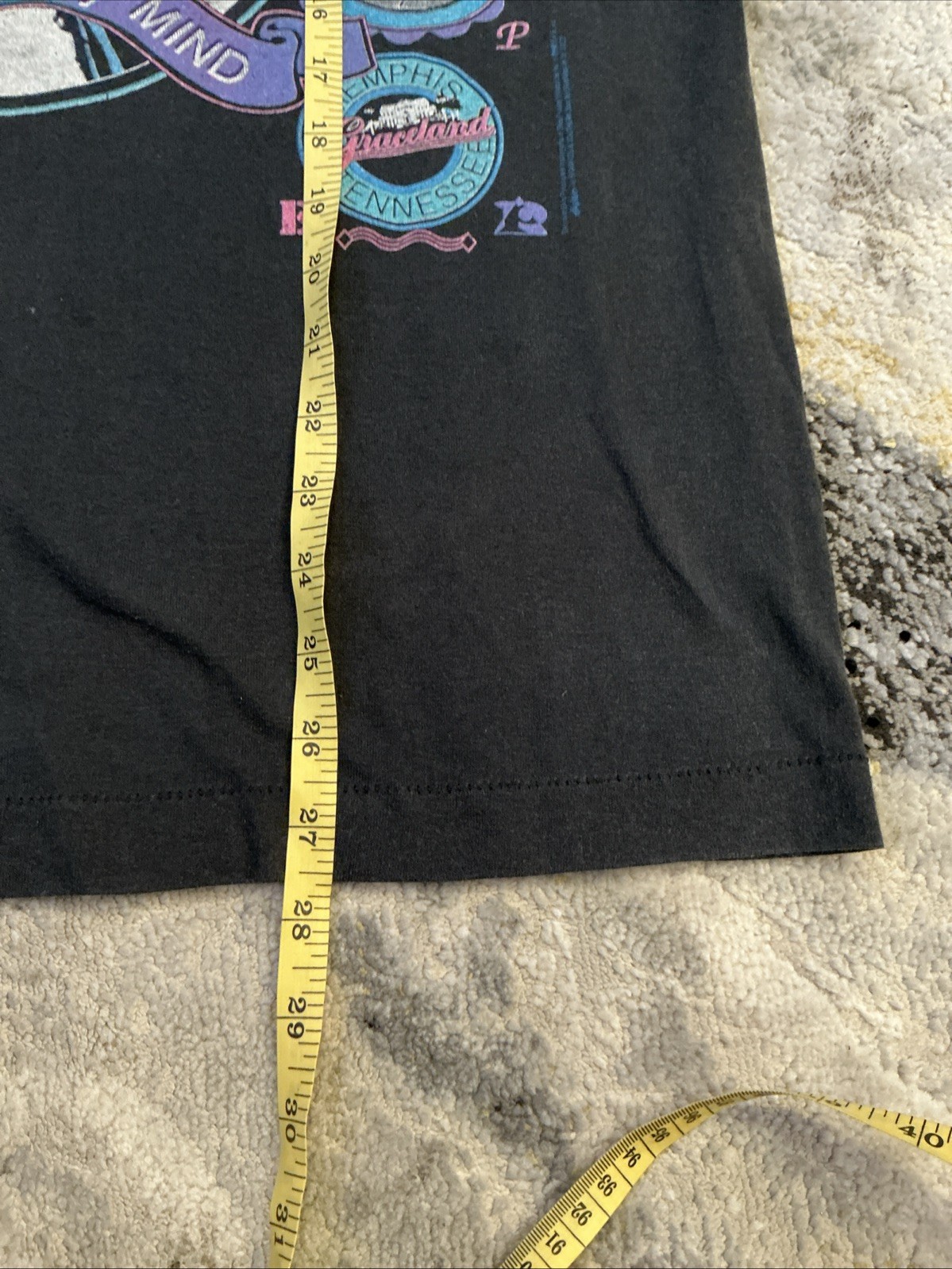 Elvis Presley Shirt Mens L Black Teejays 1991 Gentle on My Minds Graceland gallery