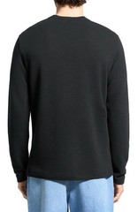 THEORY Men’s Delroy in Studio T Textured Long Sleeve T-Shirt, Black, Size L