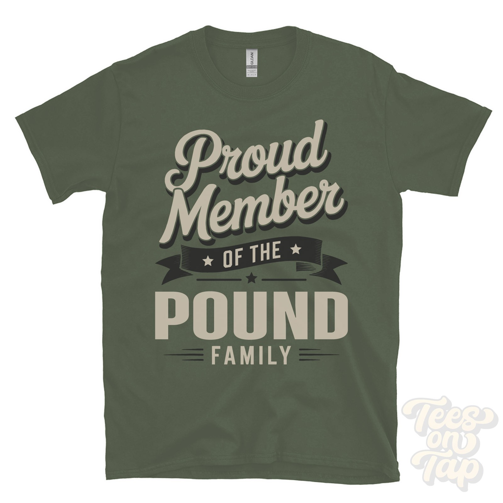 PROUD MEMBER OF THE POUND FAMILY T-SHIRT surname last name heritage ancestry