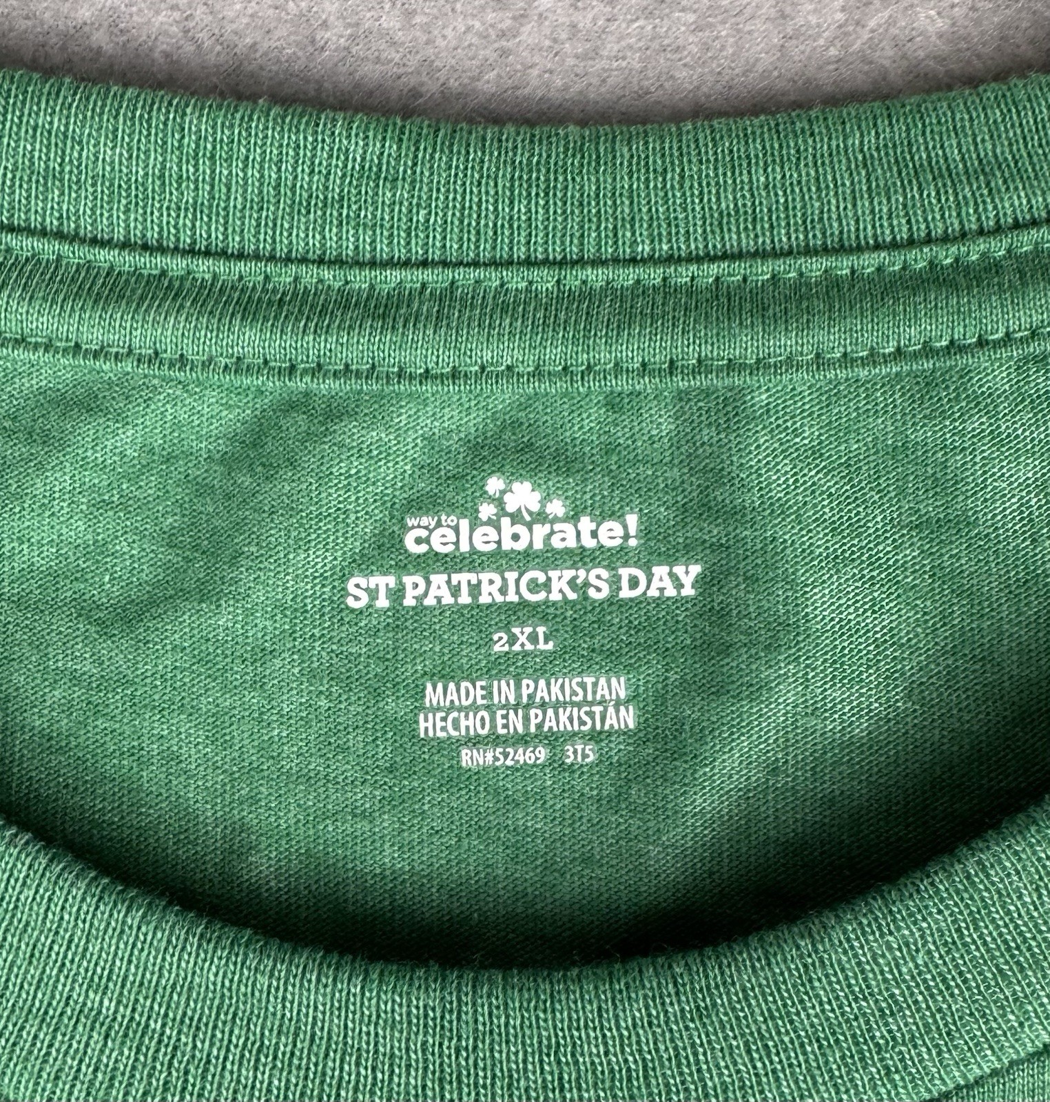 St. Patrick's Day Men’s Lucky Clover Graphic T-Shirt~Irish~Size 2XL~New W/ Tags gallery