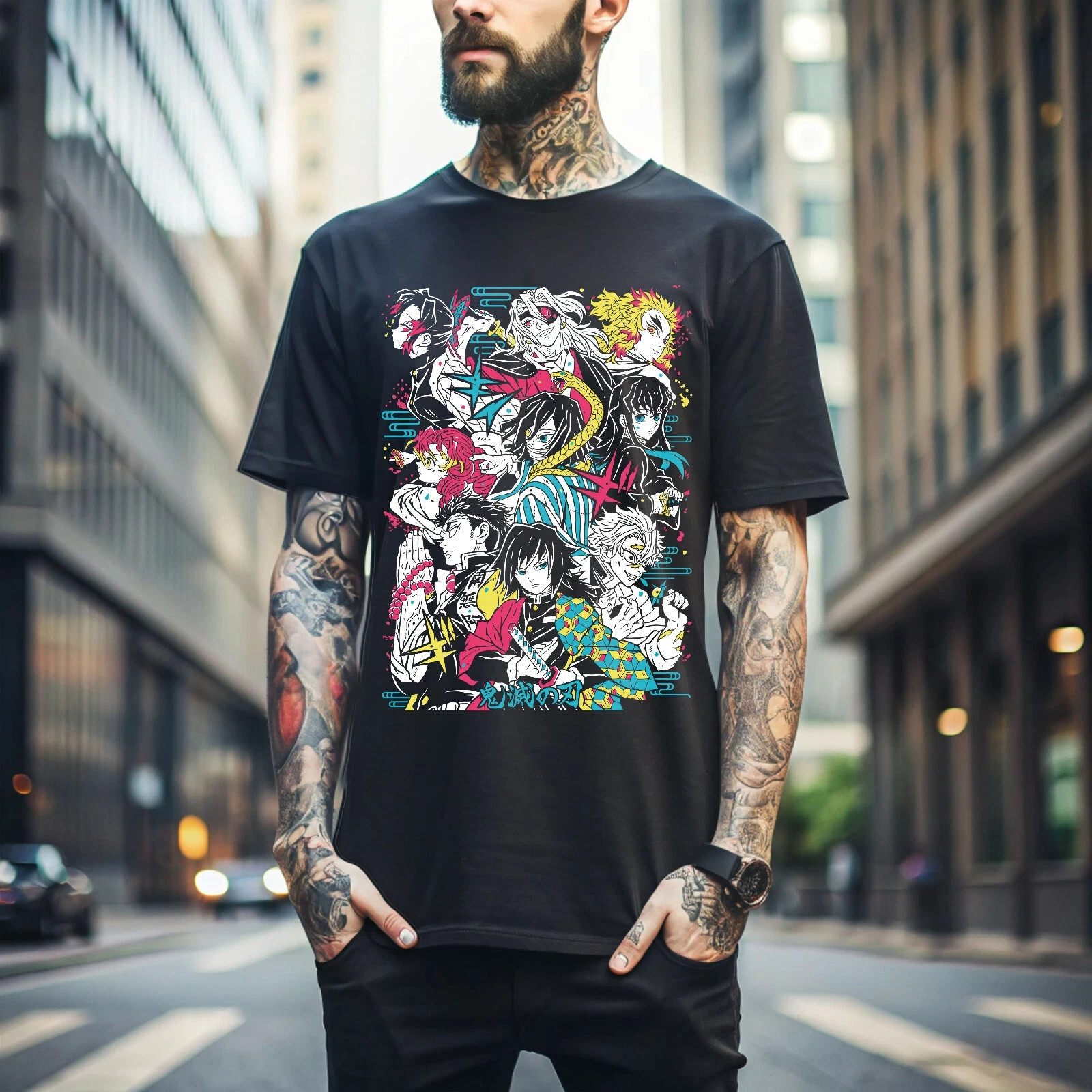 Hashira Demon Slayer T-Shirt Kimetsu No Yaiba Tengen Anime Gift Shirt gallery