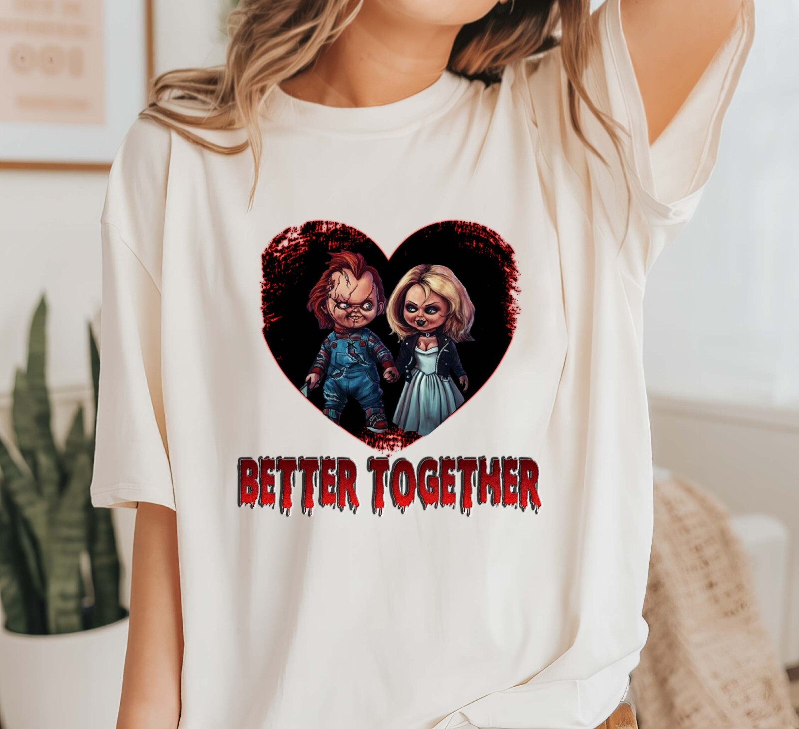 Chucky And Tiffany Valentine's Day T-shirt, Anti Valentine Day tshirt gallery