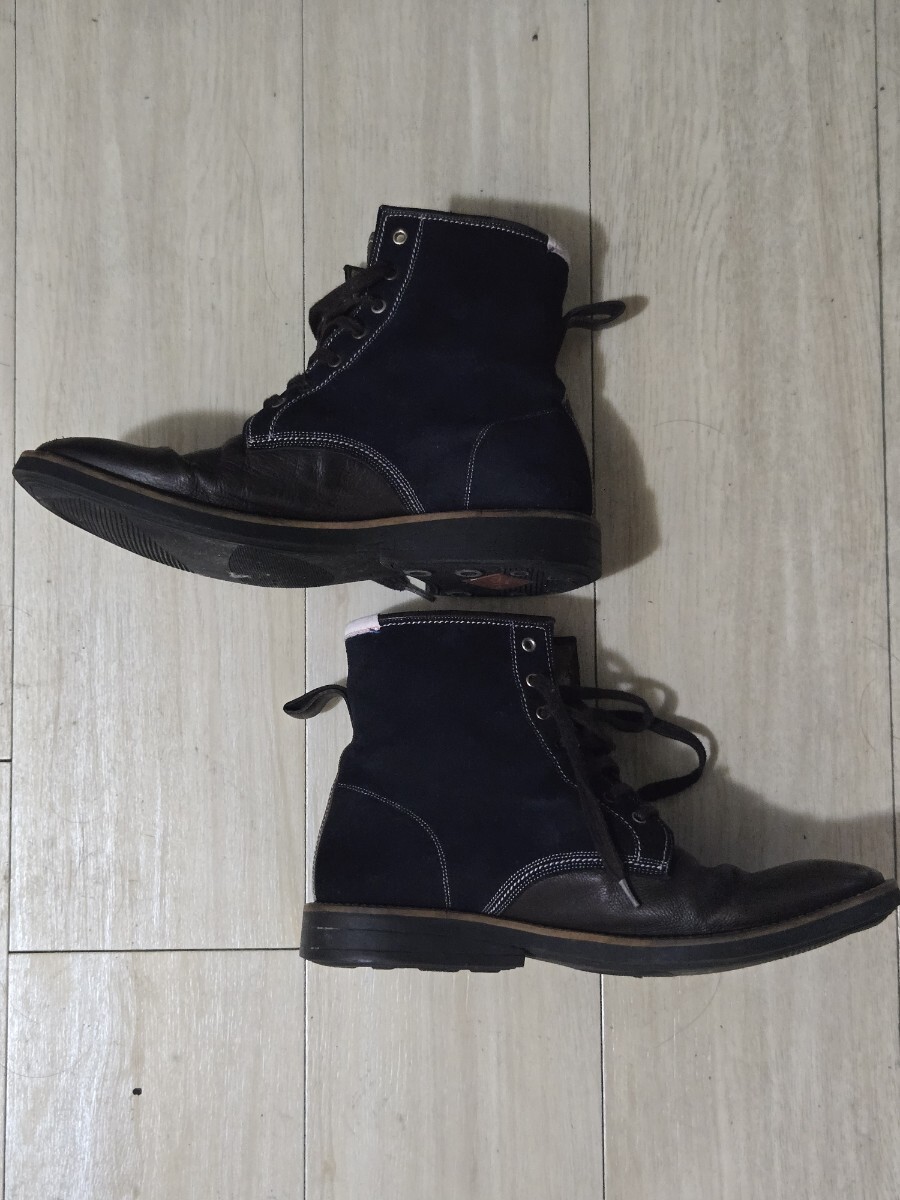 Paul Smith Navy Brown High-cut Boots Size 7 Japan gallery