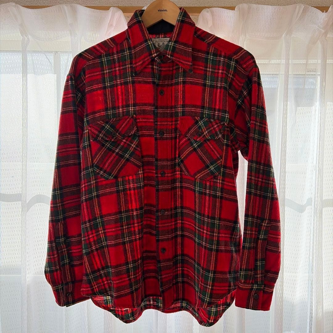 Visvim Men Top Hudson Bay Wool Shirt L Red Vintage Limited Edition VHTF Designer