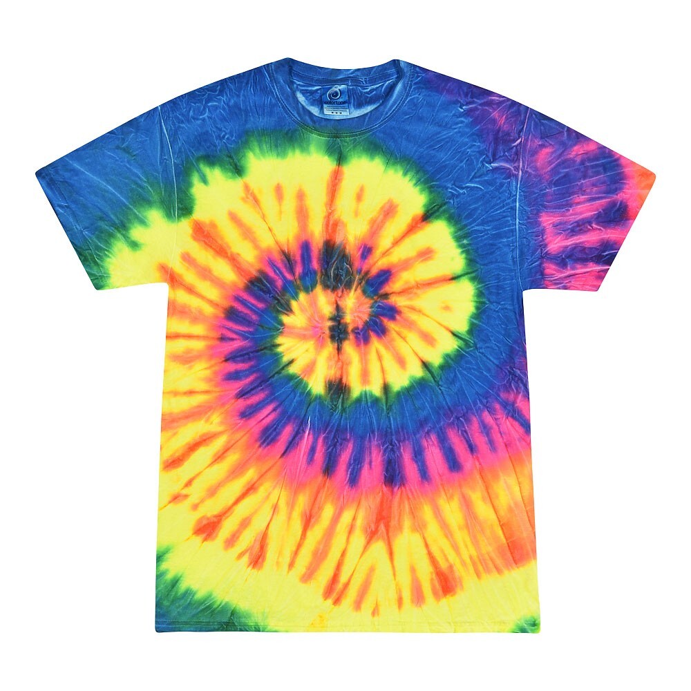 Tie Dye T-Shirts Multi-Color Kids & Adult Short Sleeve Cotton Colortone gallery