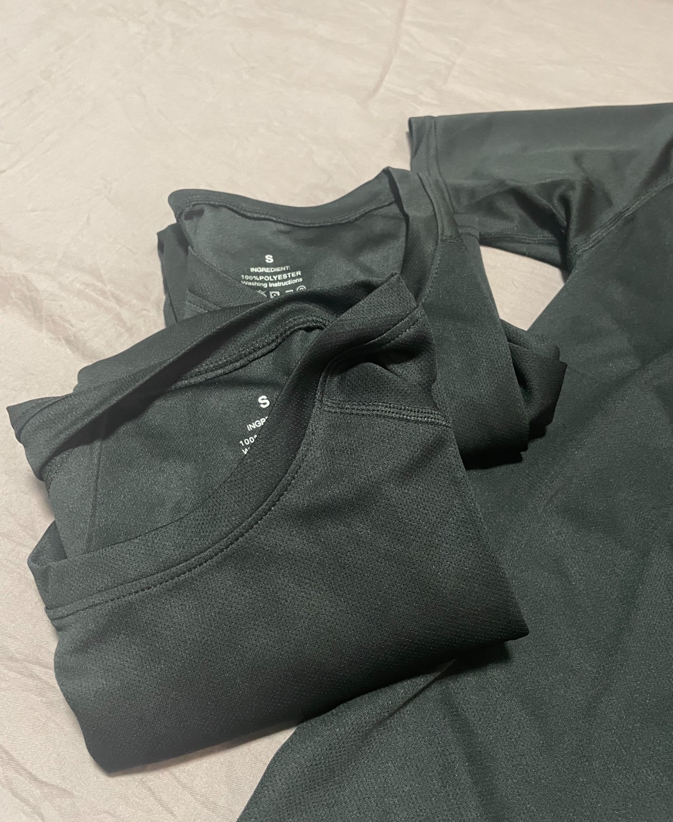 5 Pack Black Men's Small Workout Tee Shirts 100% Polyester (Five) gallery