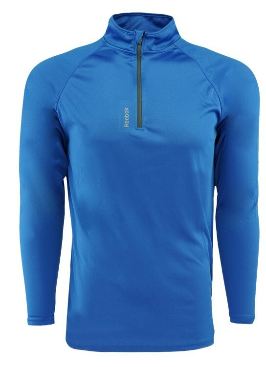 Reebok NEW Mens Play Dry 1/4 Zip Fashion Jacket Blue 2XLarge $55 gallery