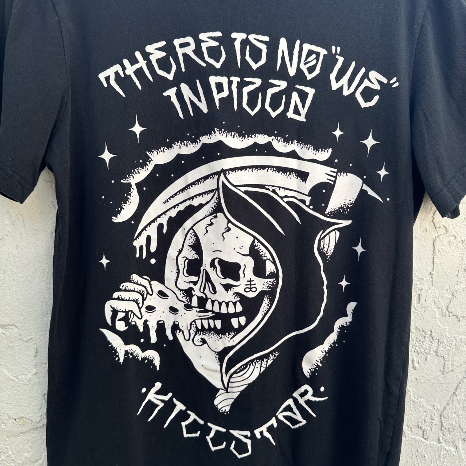 Killstar Mens No We In Pizza Reaper Graphic Tee Black Size Medium gallery
