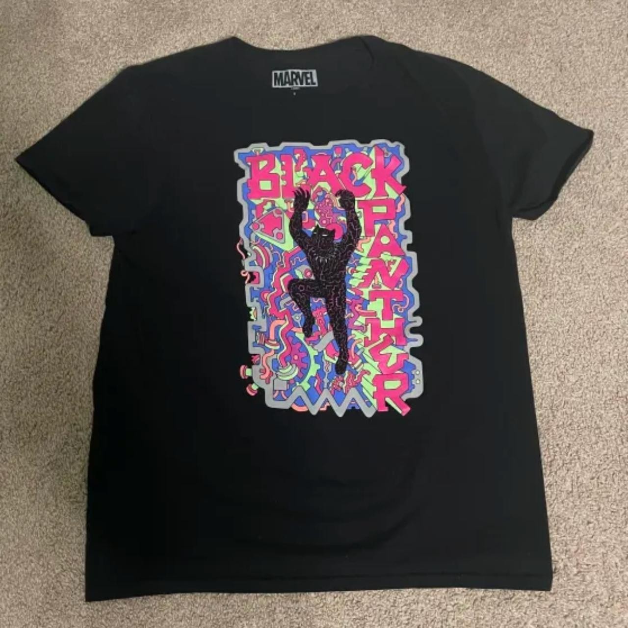 Black Panther Men's Black T-shirt gallery