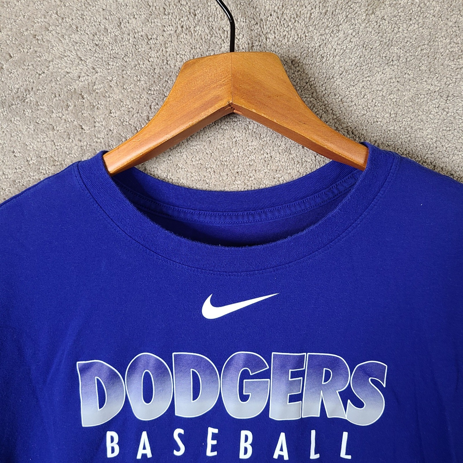 Nike Los Angeles Dodgers Shirt Mens XXL Blue Dri-Fit Baseball Tee MLB Authentic gallery