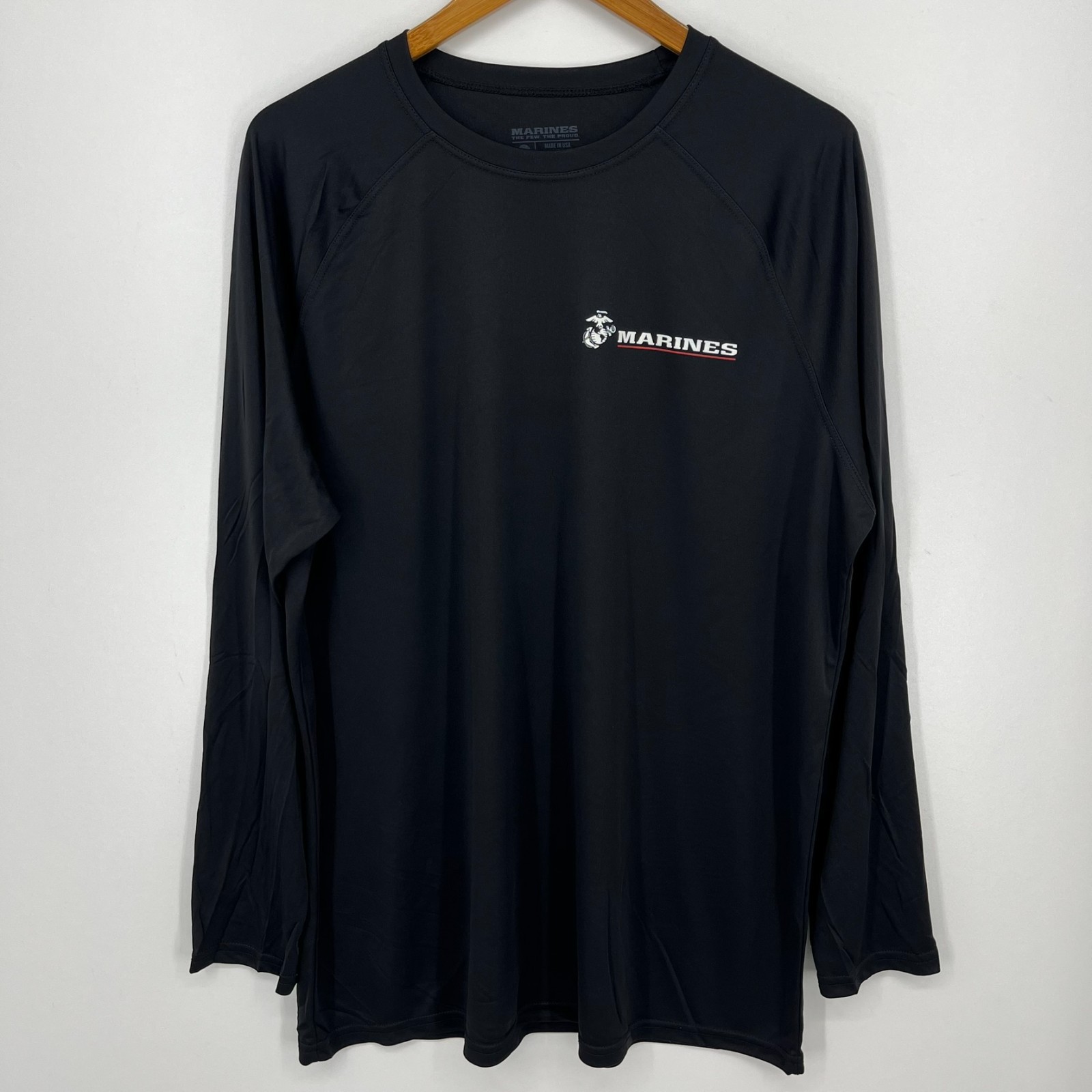 USMC Marines Long Sleeve T-Shirt Men’s Size XL Black Moisture Wicking USA NWOT