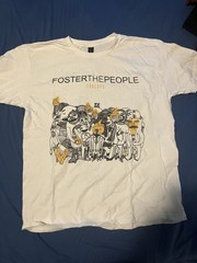 Foster The People Official Torches Pop Merch White Album Cover Graphic Tee Men L