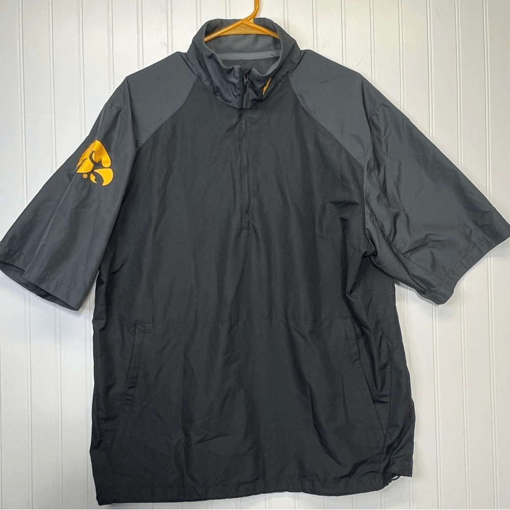 Nike Short Sleeve iowa Hawkeyes 1/4 Zip Pullover Windbreaker Jacket Sz M gallery