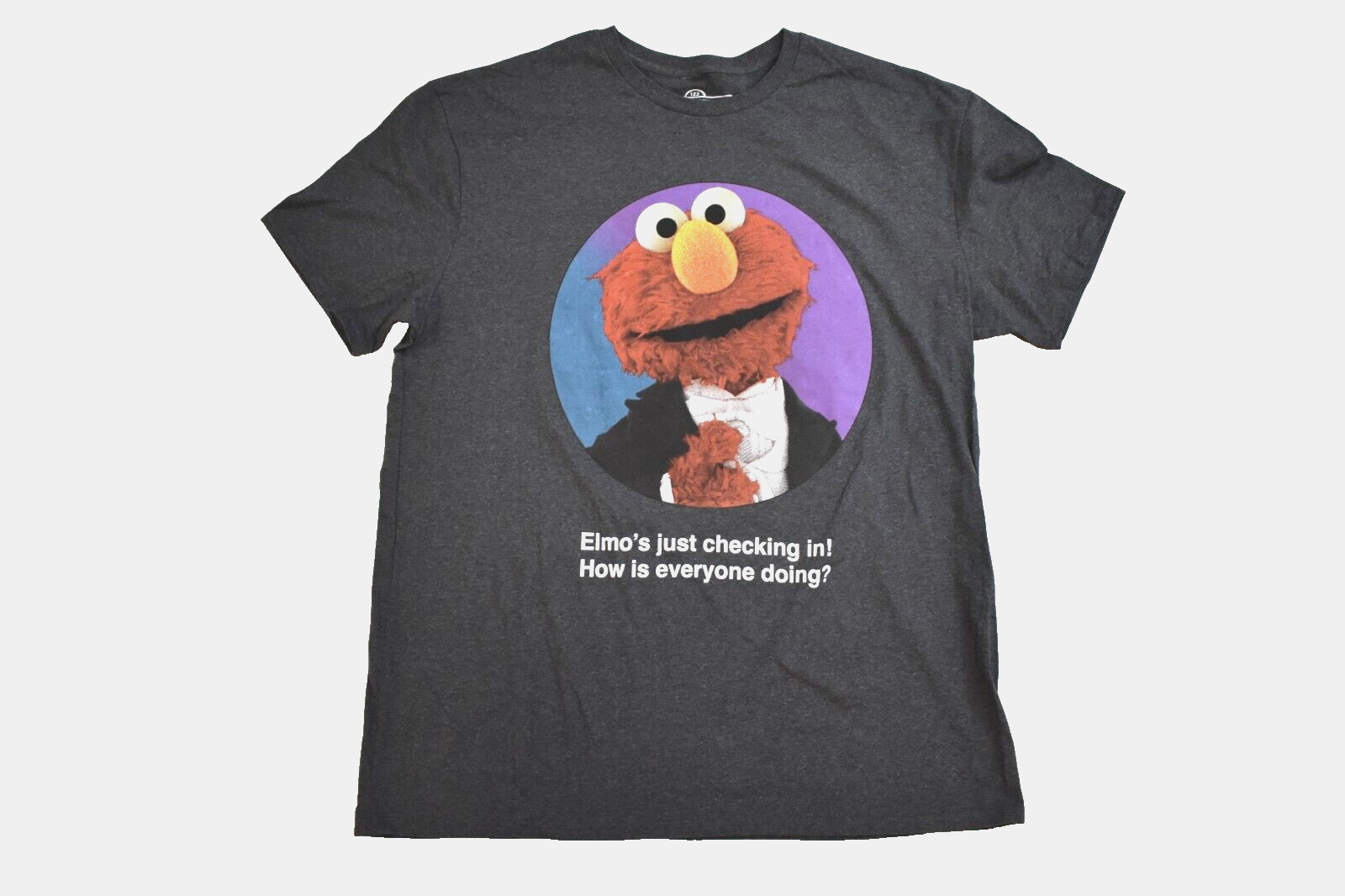 Sesame Street Mens Elmo Just Checking In! How Is Everyone Doing? Shirt New XL gallery