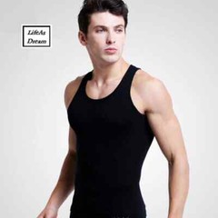3pcs Camiseta Sin Mangas De Algodón Para Hombres Chaleco Muscular Ropa Interior
