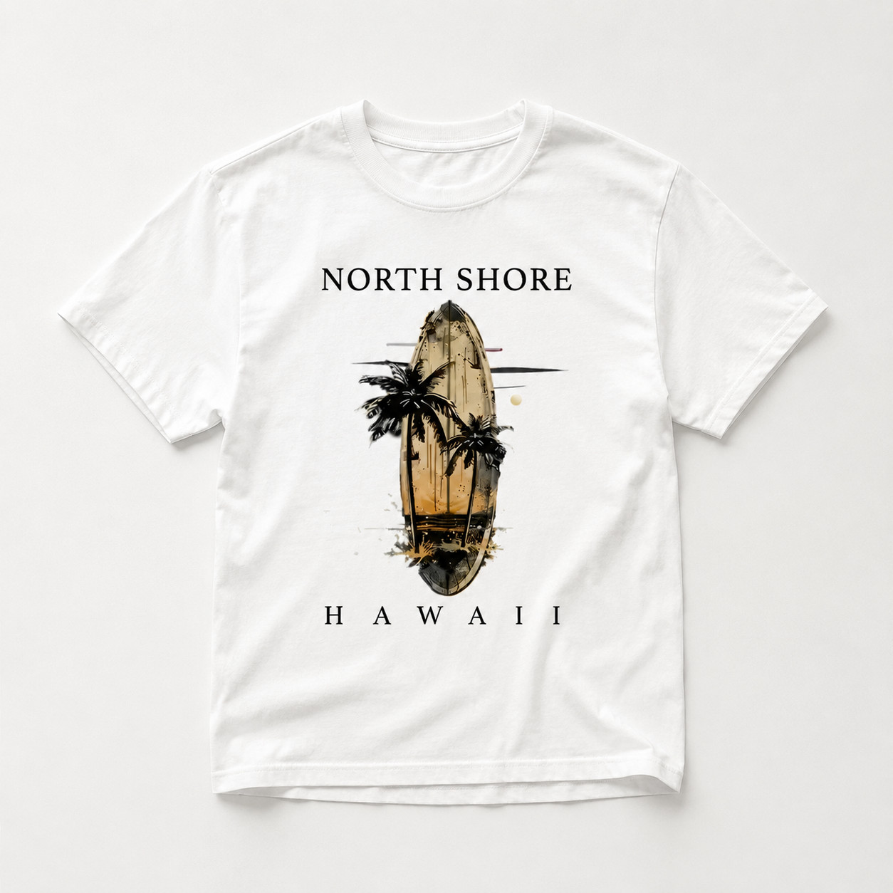 Short-Sleeve T-Shirt with North Shore Hawaii Elements, Surfboar gallery
