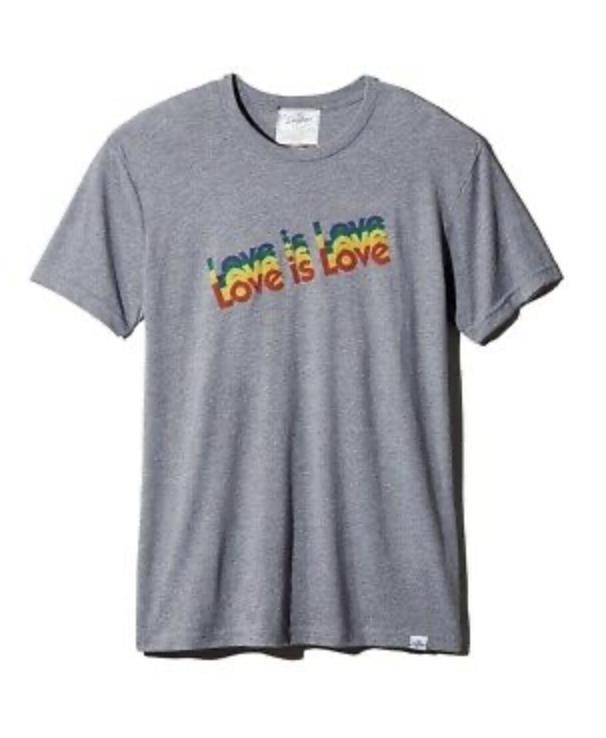 Kid Dangerous Men’s Love Is Love Rainbow Graphic Tee T-Shirt Sz L NEW $38