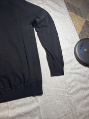 Pure Cotton Knitted Open Collar Long Sleeve Black Small-Brand Tailored Athlete