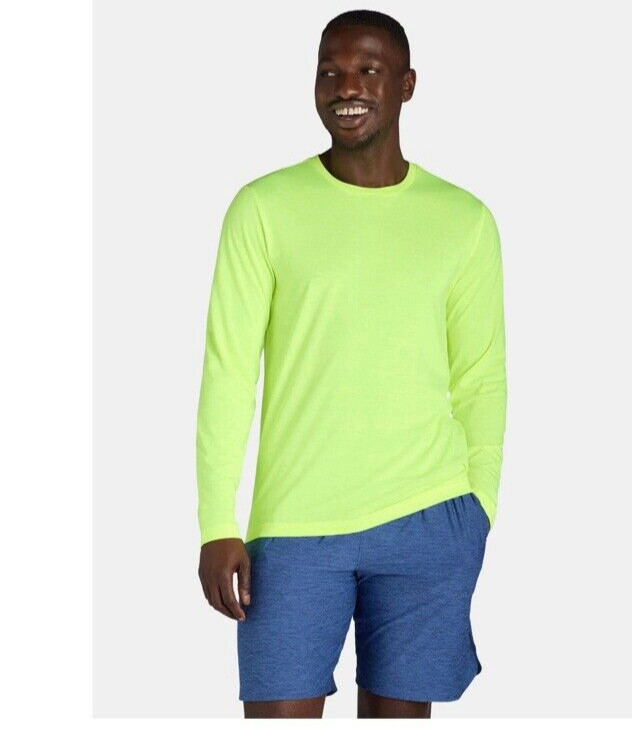 Athletic Works Men's Acid Yellow Moisture Wicking Tri-Blend T-Shirt Size 3XL NEW gallery