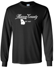 Macon County Georgia State T-Shirt Long Sleeve Graphic Tees Unisex Apparel