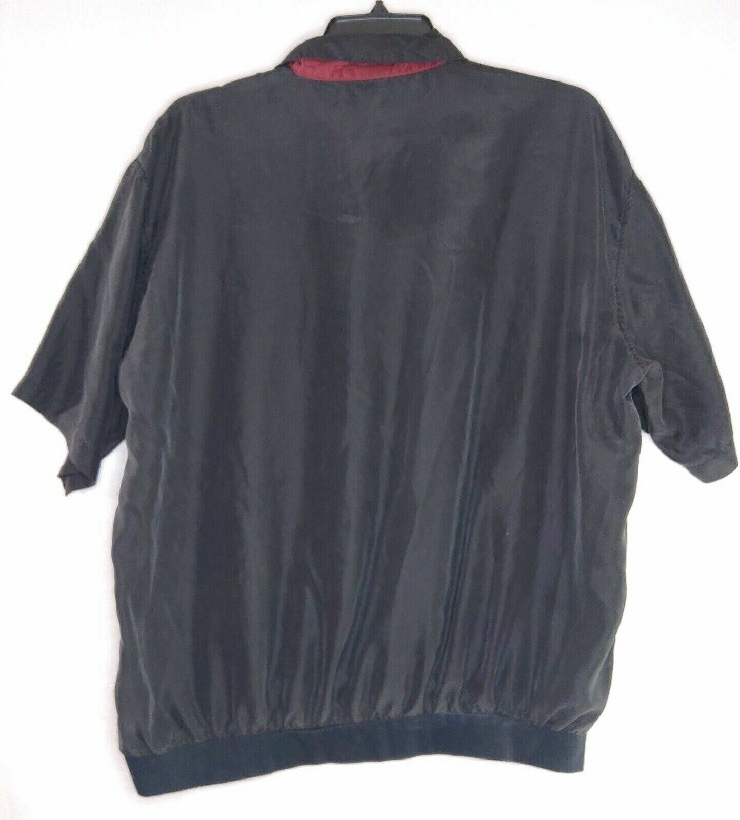 Personal Choice Mens Shirt Short Sleeve Size 2XL Black 100% Silk gallery