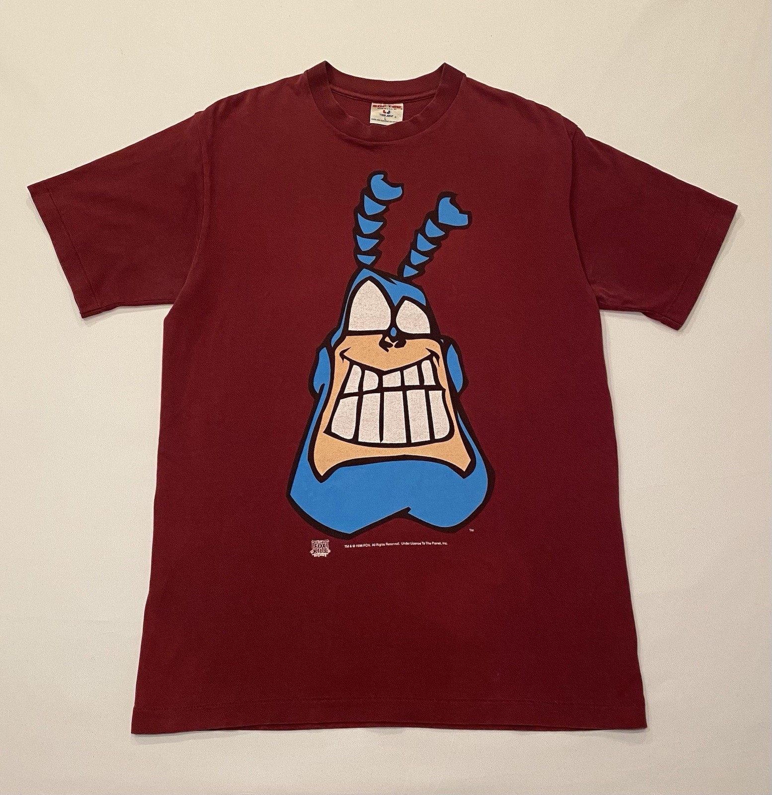 Vintage 1996 The Tick Big Face Red T Shirt Single Stitch Size Large gallery