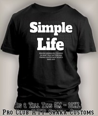 Mens 8XL Big Tall Simple Life Sneaker Tee Shirt Bigdude Big Sizes Streetwear T