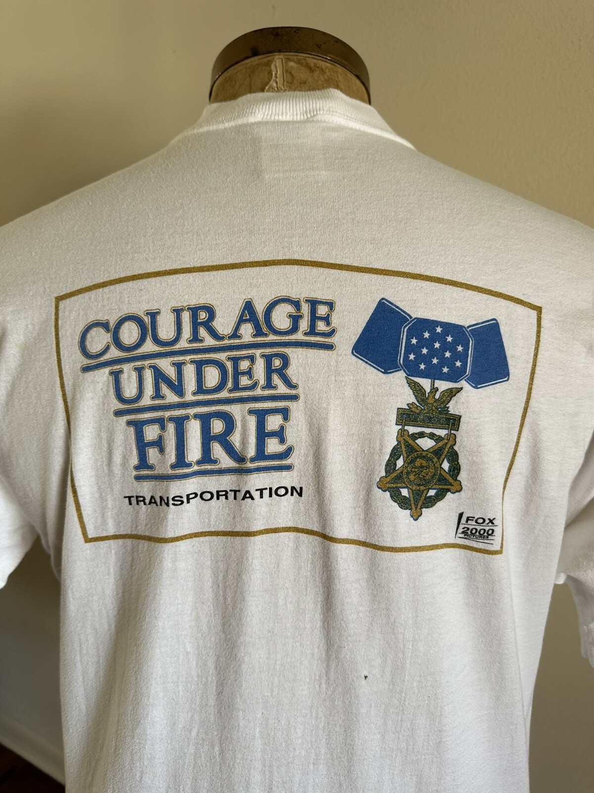 1996 Vtg COURAGE UNDER FIRE Movie Film CREW T Shirt Production 90s Transpo FOX gallery