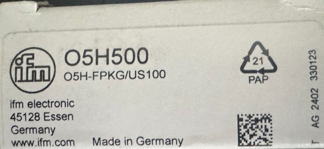 fm O5H-FPKG/US100 Retroreflective Sensor with Background Fade | O5H500
