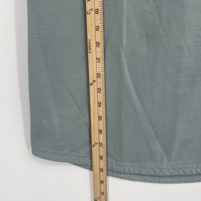 BYLT Premium Basics Signature Tee Mens Large Sage Green Curved Hem T-Shirt gallery