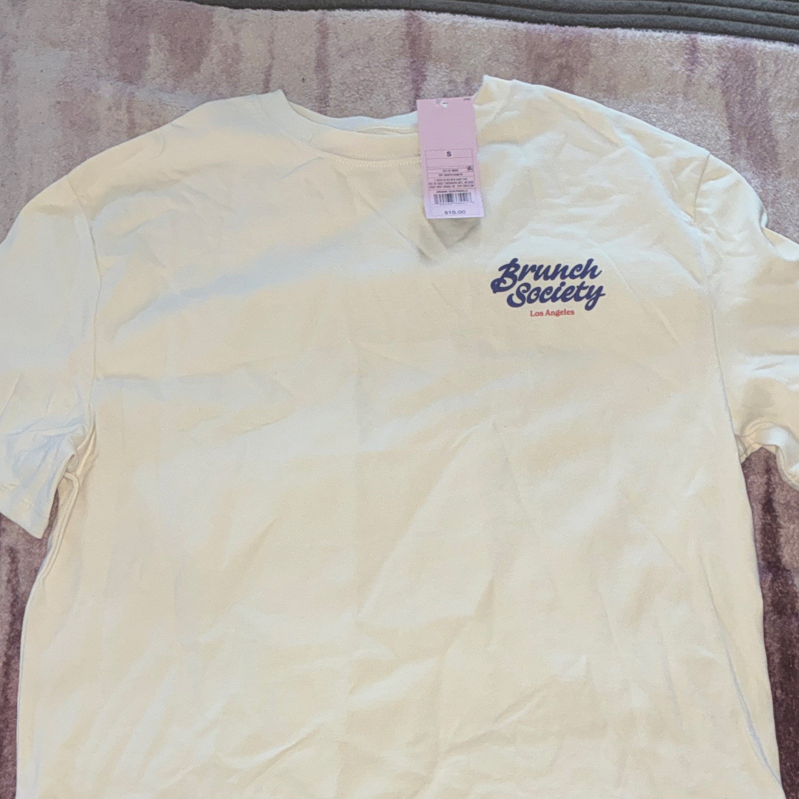 Brunch Society Men’s Graphic Logo T-Shirt Off White S Crew Neck Short Sleeve gallery