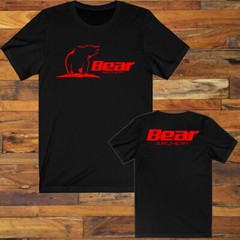 Bear Archery Hunting Bows Logo Men’s Black T-Shirt S-5XL