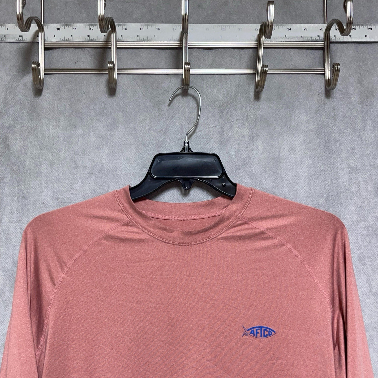 AFTCO Shirt Men L Salmon Aftech Performance Fishing Outdoor Hiking Camping Tee gallery
