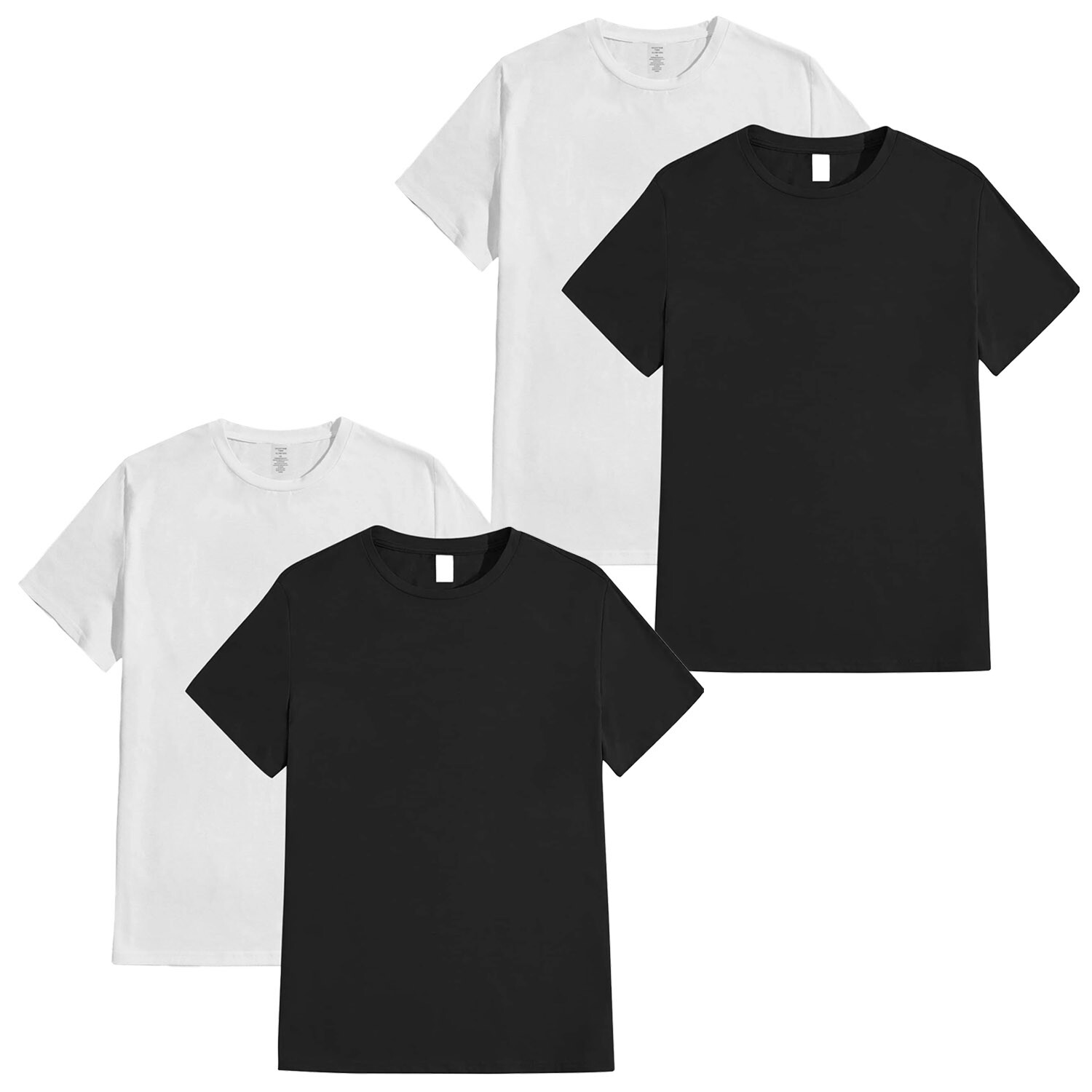 New Men's Heavyweight Cotton Double Yarn Drop Shoulder Round Neck T-shirt Casual gallery