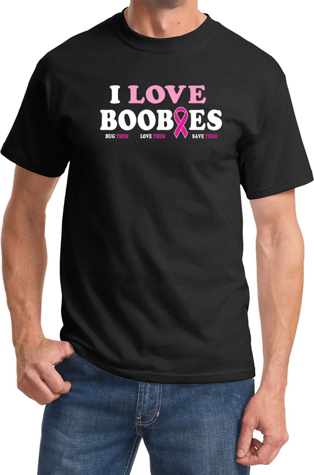 Breast Cancer Awareness T-shirt I Love Boobies