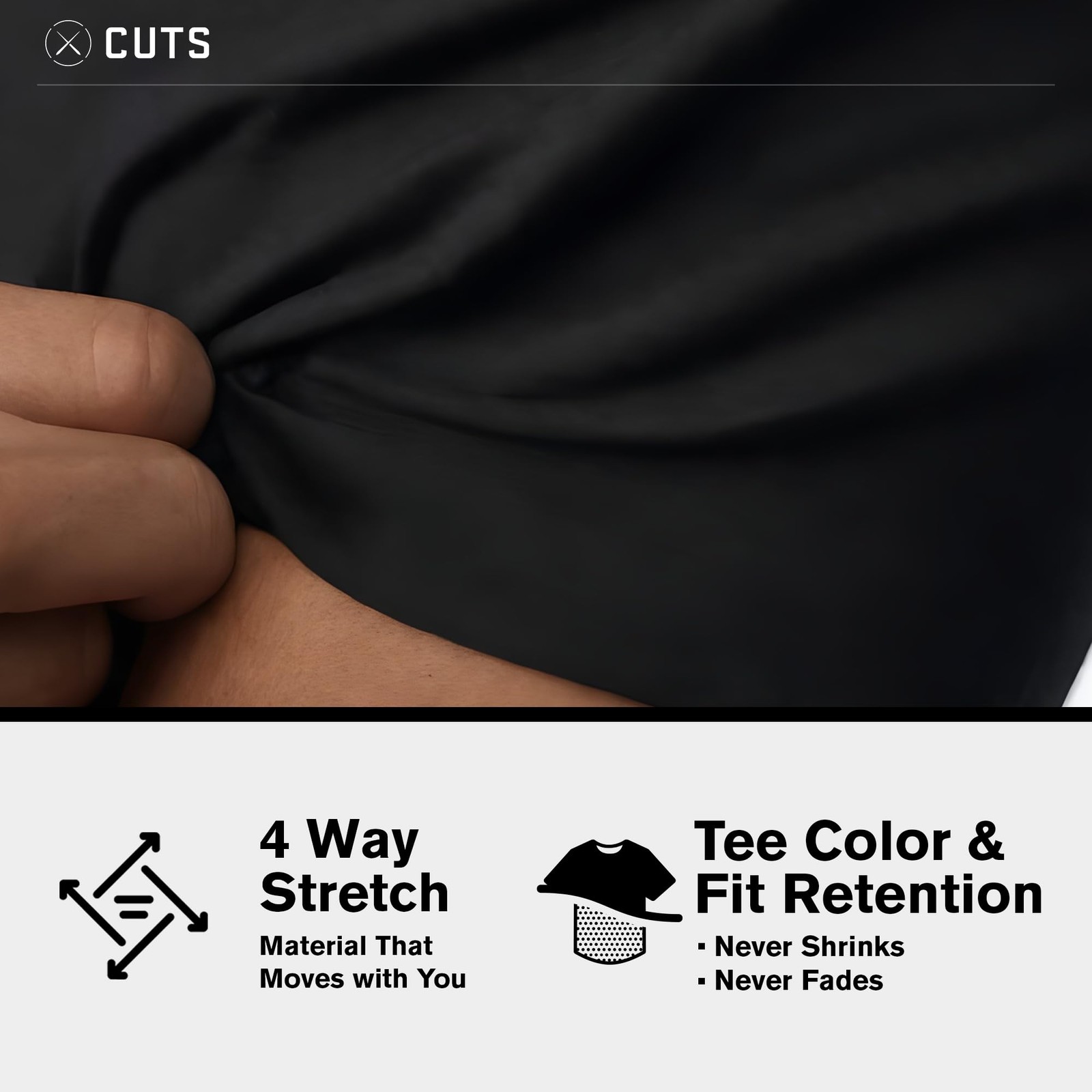 Cuts Clothing Men's Premium AO Crew Neck Casual Short Sleeve T-Shirt | Classic gallery