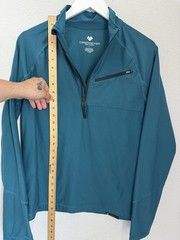 Obermeyer Flex 1/4 Quarter Zip Base Layer Top Men’s Teal Blue Agave Small S