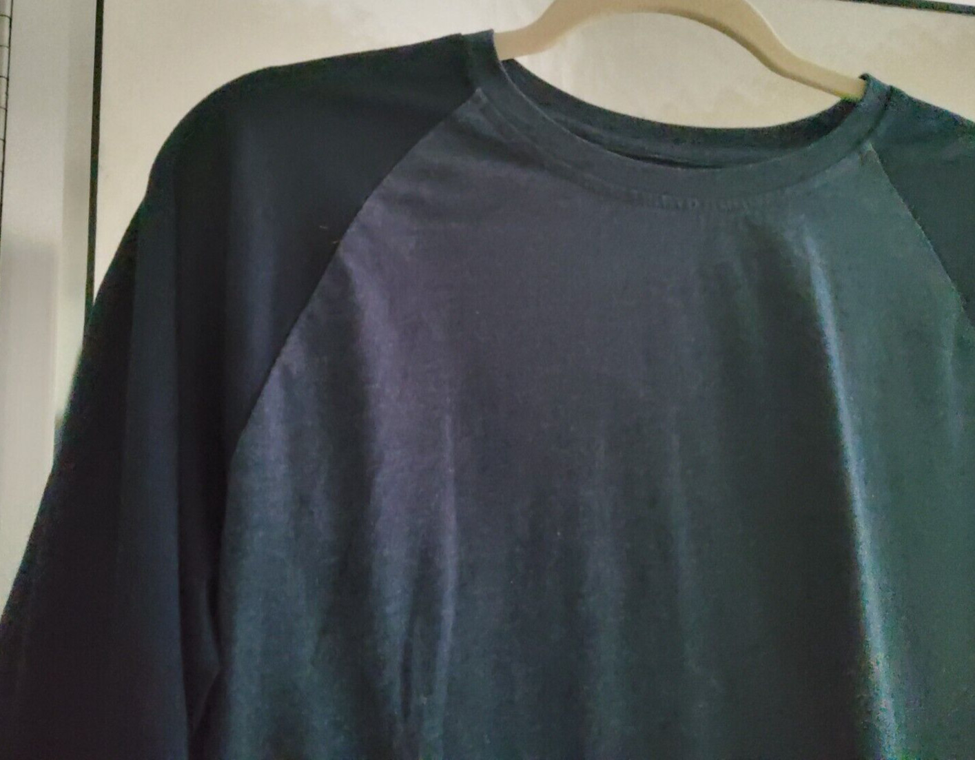 ALFANI MENS EASY CARE COLORBLOCK T-SHIRT-LARGE-BLUES-CREW NECK-LONG SLEEVES-*NEW gallery