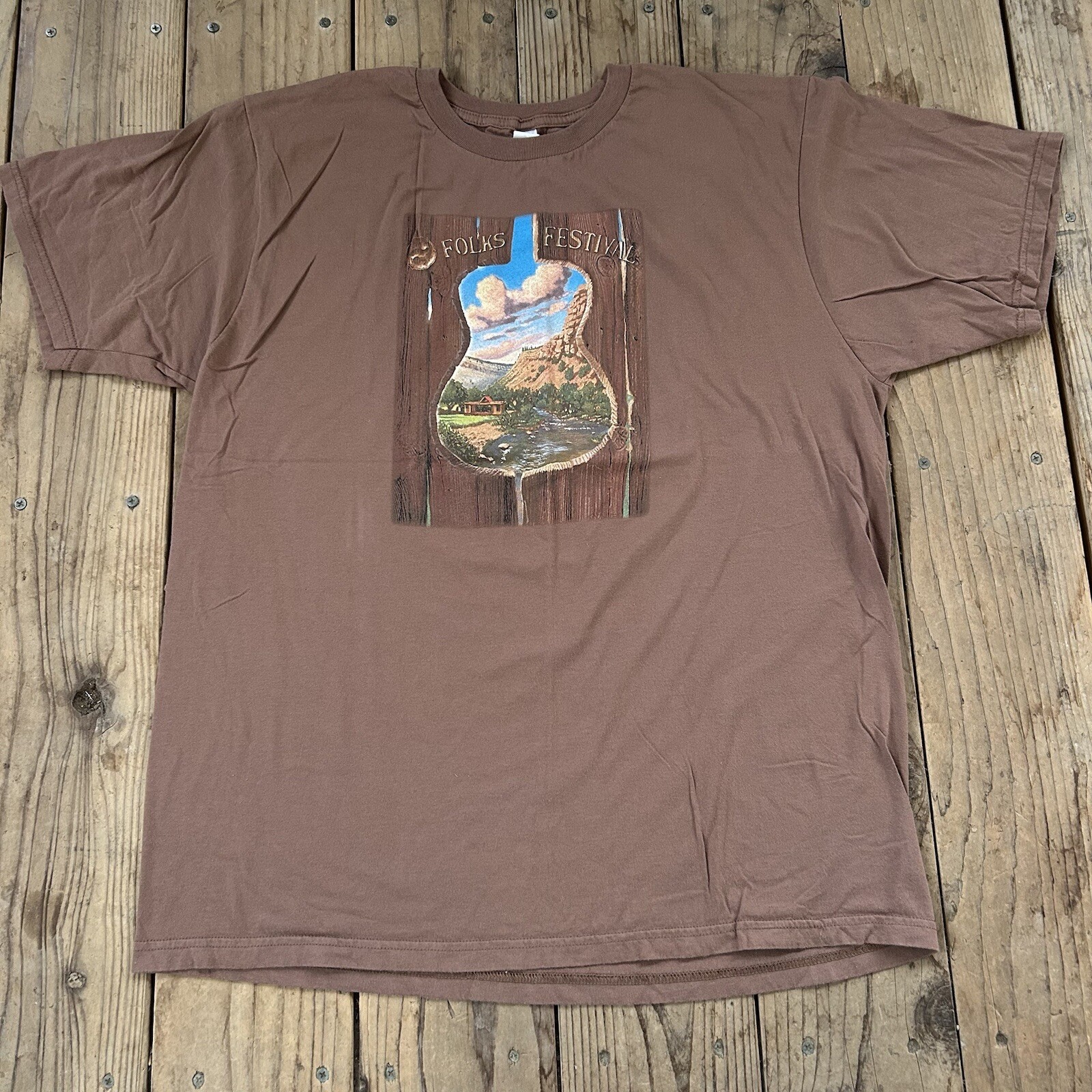 2011 21st Annual Rocky Mountain Folk Festival T Shirt Size XL Organic Cotton